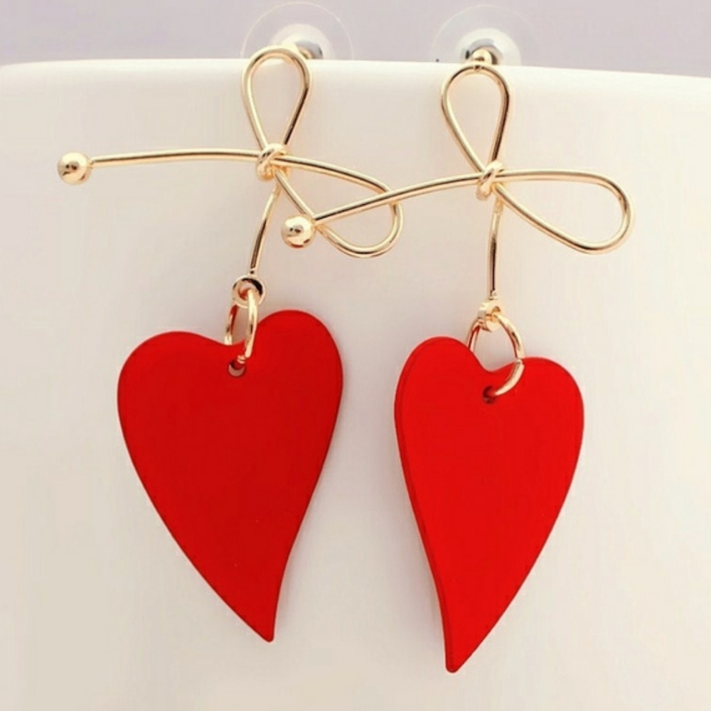 Heart Bow Earrings